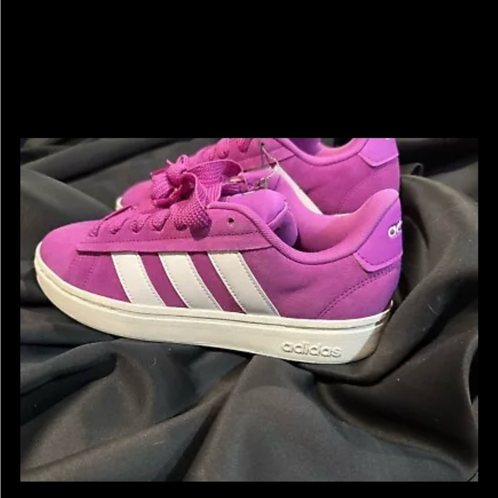 Adidas Pink and White Cloudfoam Sneakers